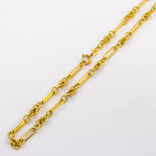 Phantasiekette aus 585 Gelbgold, 82cm, nachhaltiger second hand Schmuck perfekt aufgearbeitet