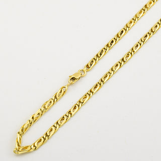 Phantasiekette aus 585 Gelbgold, 46 cm, nachhaltiger second hand Schmuck perfekt aufgearbeitet