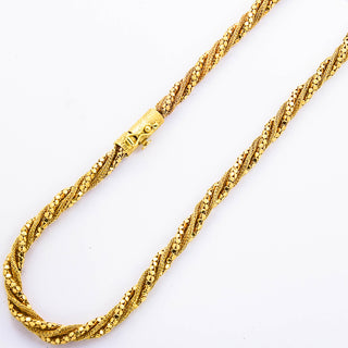 Phantasiekette aus 750 Gelbgold, nachhaltiger second hand Schmuck perfekt aufgearbeitet