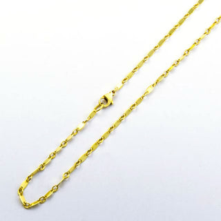 Plättchenkette aus 585 Gelbgold, nachhaltiger second hand Schmuck perfekt aufgearbeitet