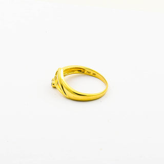 Brillantring aus 585 Gelb-, Rot- und Weißgold, nachhaltiger second hand Schmuck perfekt aufgearbeitet