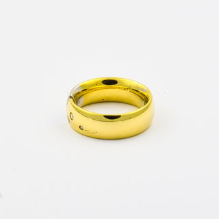 Brillantring aus 585 Gelb- und Weißgold, nachhaltiger second hand Schmuck perfekt aufgearbeitet