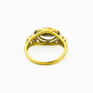 Brillantring aus 585 Gelb- und Weißgold, nachhaltiger second hand Schmuck perfekt aufgearbeitet