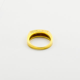 Ring aus 585 Gelb- und Weißgold mit Brillant, nachhaltiger second hand Schmuck perfekt aufgearbeitet