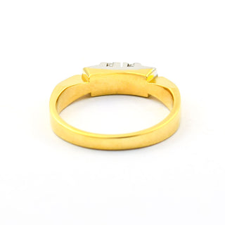 Brillantring aus 585 Gelb- und Weißgold, nachhaltiger second hand Schmuck perfekt aufgearbeitet