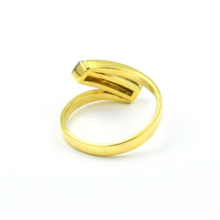 Brillantring aus 585 Gelb- und Weißgold, nachhaltiger second hand Schmuck perfekt aufgearbeitet