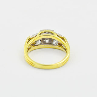 Brillantring aus 585 Gelb- und Weißgold, nachhaltiger second hand Schmuck perfekt aufgearbeitet