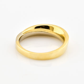 Brillantring aus 585 Gelb- und Weißgold, nachhaltiger second hand Schmuck perfekt aufgearbeitet