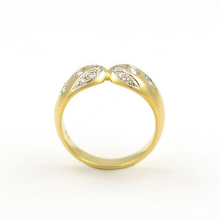 Brillantring aus 585 Gelb- und Weißgold, nachhaltiger second hand Schmuck perfekt aufgearbeitet