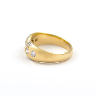 Brillantring aus 585 Gelb- und Weißgold, nachhaltiger second hand Schmuck perfekt aufgearbeitet