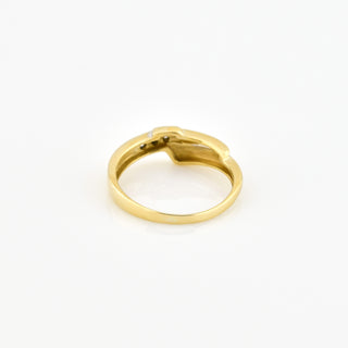 Brillantring aus 585 Gelbgold, nachhaltiger second hand Schmuck perfekt aufgearbeitet