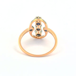 Brillantring aus 585 Gelb- und Weißgold, nachhaltiger second hand Schmuck perfekt aufgearbeitet