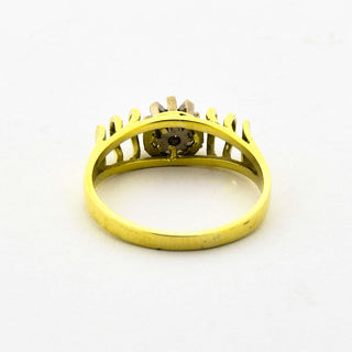 Diamantring aus 585 Gelb- und Weißgold, nachhaltiger second hand Schmuck perfekt aufgearbeitet