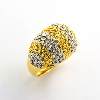 Richarz Ring aus 750 Gelb- und Weißgold, nachhaltiger second hand Schmuck perfekt aufgearbeitet