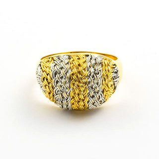 Richarz Ring aus 750 Gelb- und Weißgold, nachhaltiger second hand Schmuck perfekt aufgearbeitet