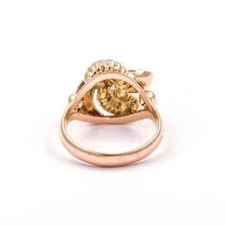 Ring aus 750 Rot- und Weißgold, nachhaltiger second hand Schmuck perfekt aufgearbeitet