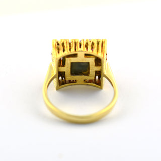 Ring aus 585 Gelbgold mit Amethyst, nachhaltiger second hand Schmuck perfekt aufgearbeitet