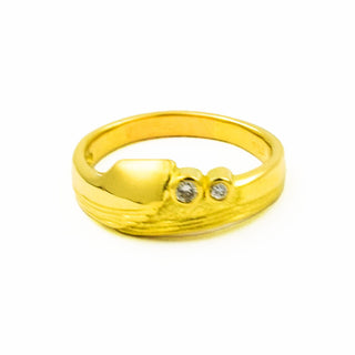 Ring aus 750 Gelbgold mit Brillant, nachhaltiger second hand Schmuck perfekt aufgearbeitet