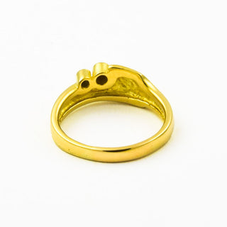 Ring aus 750 Gelbgold mit Brillant, nachhaltiger second hand Schmuck perfekt aufgearbeitet