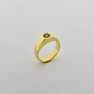 Brillantring aus 585 Gelbgold, nachhaltiger second hand Schmuck perfekt aufgearbeitet