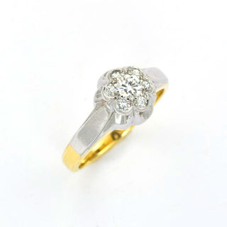 Brillantring aus 585 Gelbgold, nachhaltiger second hand Schmuck perfekt aufgearbeitet