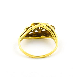 Brillantring aus 585 Gelbgold, nachhaltiger second hand Schmuck perfekt aufgearbeitet