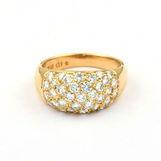 Brillantring aus 750 Gelbgold, nachhaltiger second hand Schmuck perfekt aufgearbeitet