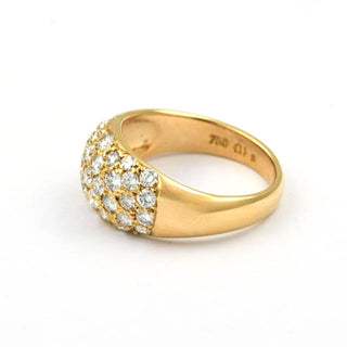 Brillantring aus 750 Gelbgold, nachhaltiger second hand Schmuck perfekt aufgearbeitet