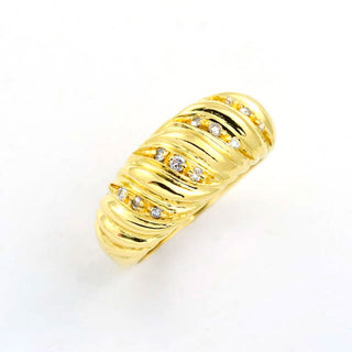 Brillantring aus 750 Gelbgold, nachhaltiger second hand Schmuck perfekt aufgearbeitet