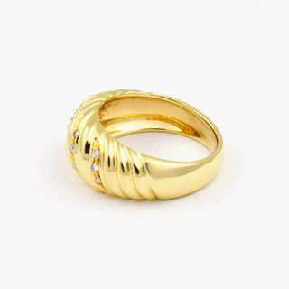 Brillantring aus 750 Gelbgold, nachhaltiger second hand Schmuck perfekt aufgearbeitet