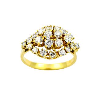 Brillantring aus 585 Gelbgold, nachhaltiger second hand Schmuck perfekt aufgearbeitet