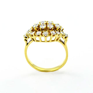 Brillantring aus 585 Gelbgold, nachhaltiger second hand Schmuck perfekt aufgearbeitet