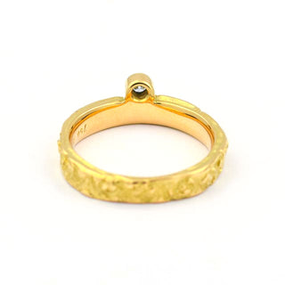Brillantring aus 750 Gelbgold, nachhaltiger second hand Schmuck perfekt aufgearbeitet