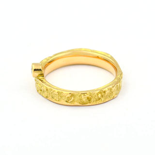 Brillantring aus 750 Gelbgold, nachhaltiger second hand Schmuck perfekt aufgearbeitet