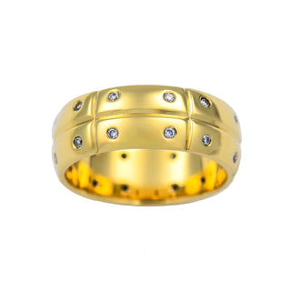 Brillantring aus 585 Gelbgold, nachhaltiger second hand Schmuck perfekt aufgearbeitet