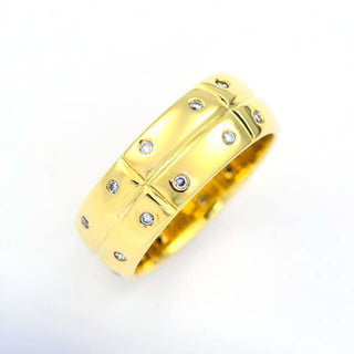 Brillantring aus 585 Gelbgold, nachhaltiger second hand Schmuck perfekt aufgearbeitet