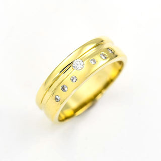 Brillantring aus 585 Gelbgold, nachhaltiger second hand Schmuck perfekt aufgearbeitet