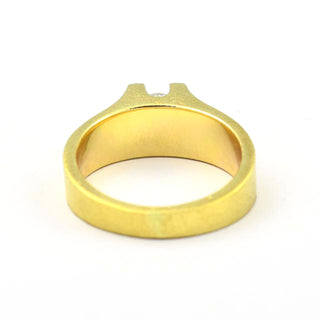 Brillantring aus 750 Gelbgold, nachhaltiger second hand Schmuck perfekt aufgearbeitet