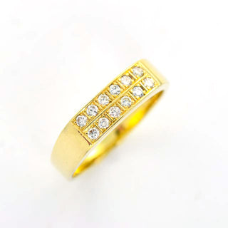 Brillantring aus 585 Gelbgold, nachhaltiger second hand Schmuck perfekt aufgearbeitet