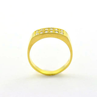 Brillantring aus 585 Gelbgold, nachhaltiger second hand Schmuck perfekt aufgearbeitet
