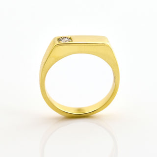 Brillantring aus 585 Gelbgold, nachhaltiger second hand Schmuck perfekt aufgearbeitet