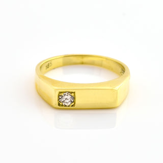 Brillantring aus 585 Gelbgold, nachhaltiger second hand Schmuck perfekt aufgearbeitet