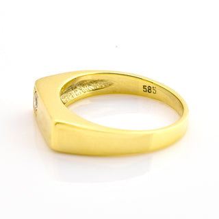 Brillantring aus 585 Gelbgold, nachhaltiger second hand Schmuck perfekt aufgearbeitet