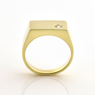 Brillantring aus 585 Gelbgold, nachhaltiger second hand Schmuck perfekt aufgearbeitet