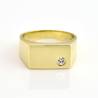 Brillantring aus 585 Gelbgold, nachhaltiger second hand Schmuck perfekt aufgearbeitet