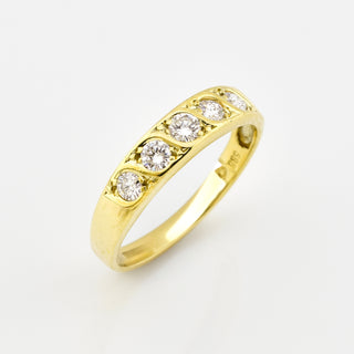 Brillantring aus 585 Gelbgold, nachhaltiger second hand Schmuck perfekt aufgearbeitet