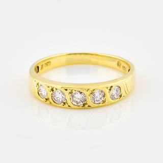 Brillantring aus 585 Gelbgold, nachhaltiger second hand Schmuck perfekt aufgearbeitet