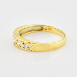 Brillantring aus 585 Gelbgold, nachhaltiger second hand Schmuck perfekt aufgearbeitet