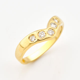 Brillantring aus 585 Gelbgold, nachhaltiger second hand Schmuck perfekt aufgearbeitet