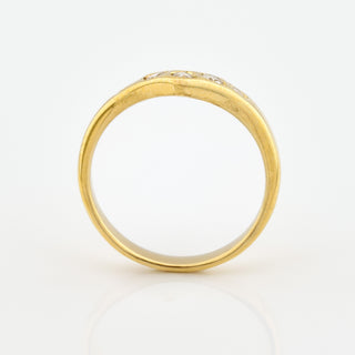 Brillantring aus 585 Gelbgold, nachhaltiger second hand Schmuck perfekt aufgearbeitet